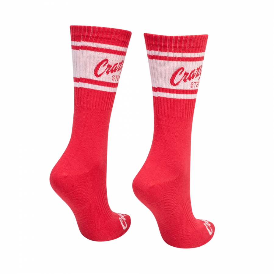 Vysoké športovní ponožky červené